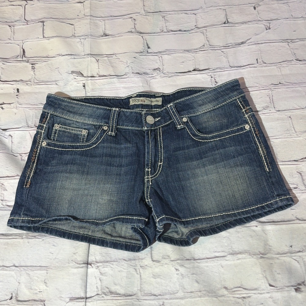 BKE Simonson Denim Shorts Womens 28 Blue Jean Buckle Low Rise 3in Inseam